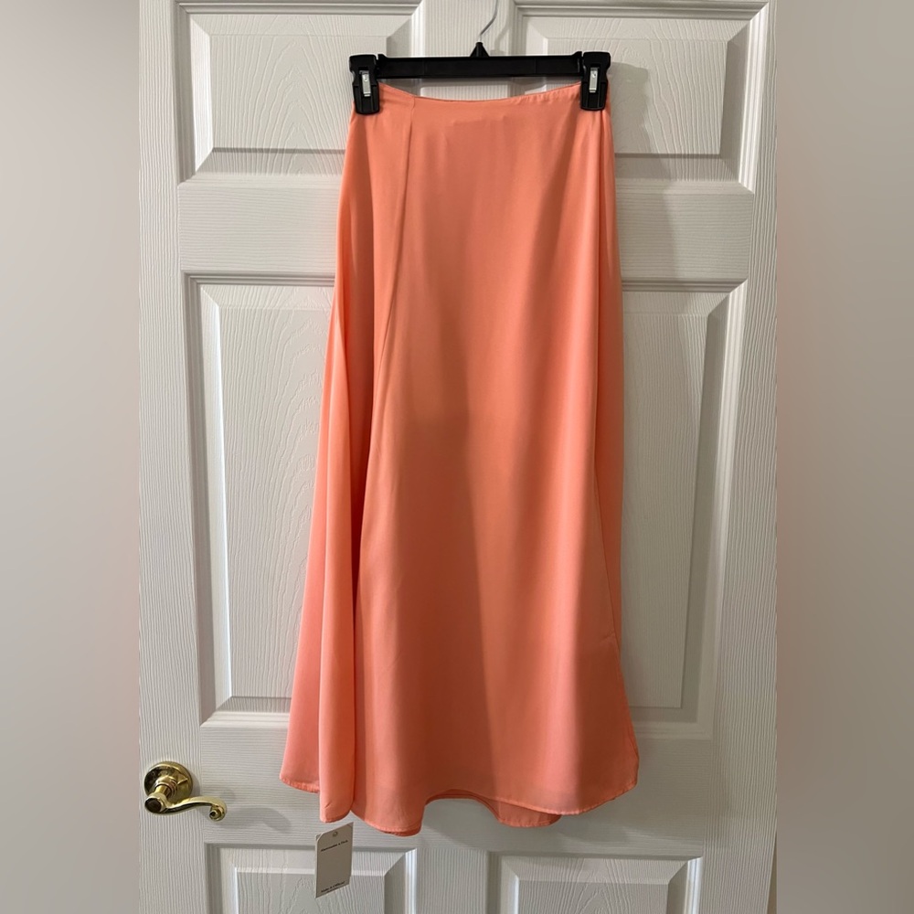 Abercrombie & Fitch Peach Flowy Maxi Skirt NWT